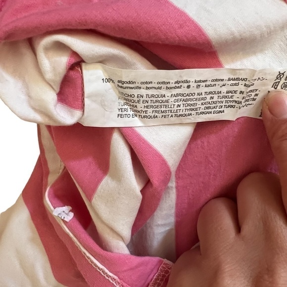 Zara Kids Pink and White Striped Collared T-Shirt - 4-5 Years - Picture 6 of 6